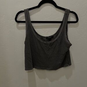 Forever 21 Charcoal Sleeveless Crop Top
